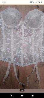 Crème Kleurig corset maat 34b carnival 1x gedragen, Overige kleuren, Carnival, Ophalen of Verzenden, Zo goed als nieuw
