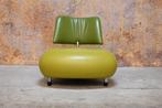 ZGANieuw! groene leren Leolux Pallone design fauteuil, Huis en Inrichting, Fauteuils, Leolux, Leolux, Design, Ophalen of Verzenden