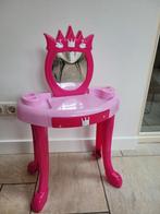 Roze kaptafel en spiegel, Ophalen, Kunststof, Gebruikt, 50 tot 100 cm