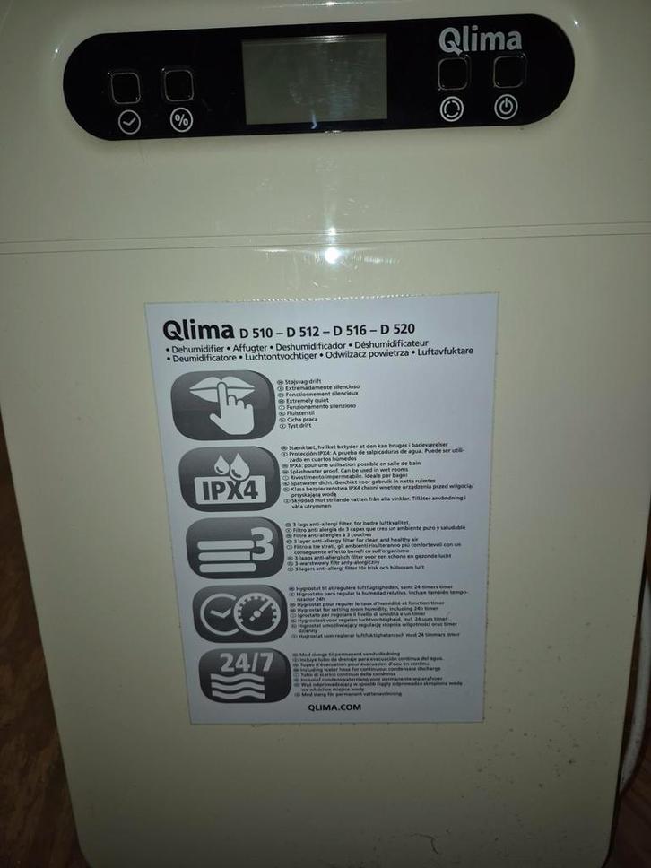 QLIMA Luchtontvochtiger - Houdt uw huis droog!, Witgoed en Apparatuur, Luchtbehandelingsapparatuur, Gebruikt, Luchtontvochter