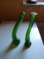 Glas - 2 Vaasjes, glasobjecten, Ophalen of Verzenden, Zo goed als nieuw