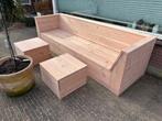 Loungebank met schuine armleuning van steigerhout of douglas, Ophalen, Nieuw, Hout