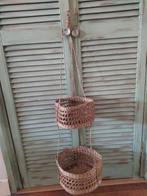 Vintage twee delig manden set, Ophalen of Verzenden, Zo goed als nieuw, Rond, Riet