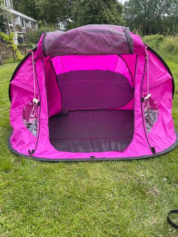 2/3-persoons tent met voortent – roze, met draagtas beschikbaar voor biedingen