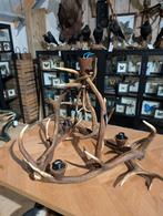 4 Kroonluchter gemaakt van Edelhert Geweien jacht landelijk, Ophalen of Verzenden, Nieuw, Overige materialen, Landelijk jacht rustic outdoor