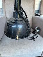 Industriële Hanglamp Zwart Metaal, Ophalen of Verzenden, Gebruikt, Metaal, Minder dan 50 cm