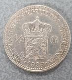 Zilveren halve gulden 1929 type 2 - Wilhelmina, Postzegels en Munten, Munten | Nederland, ½ gulden, Zilver, Ophalen of Verzenden