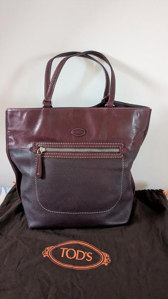 Tod's Leder tas Shopper zgan. original, Sieraden, Tassen en Uiterlijk, Tassen | Damestassen, Zo goed als nieuw, Shopper, Ophalen of Verzenden