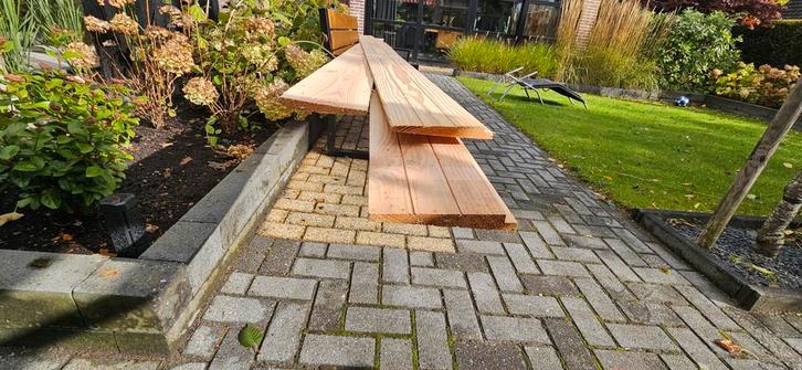 Zweeds rabat 12-27x195mm 400cm douglas , Doe-het-zelf en Verbouw, Hout en Planken, Nieuw, Plank, Overige houtsoorten, 300 cm of meer