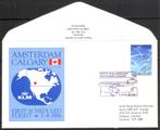 1e KLM vlucht Calgary Canada 1986, Postzegels en Munten, Brieven en Enveloppen | Nederland, Verzenden, Envelop