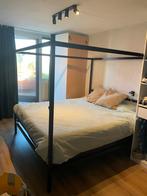 Hemelbed Metaal 180x200 Zwart, Ophalen, Zwart, Tweepersoons, Zo goed als nieuw