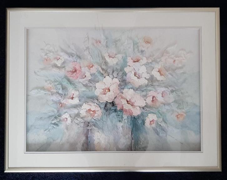 SCHILDERIJ  van textiele materialen, Antiek en Kunst, Kunst | Schilderijen | Modern, Ophalen