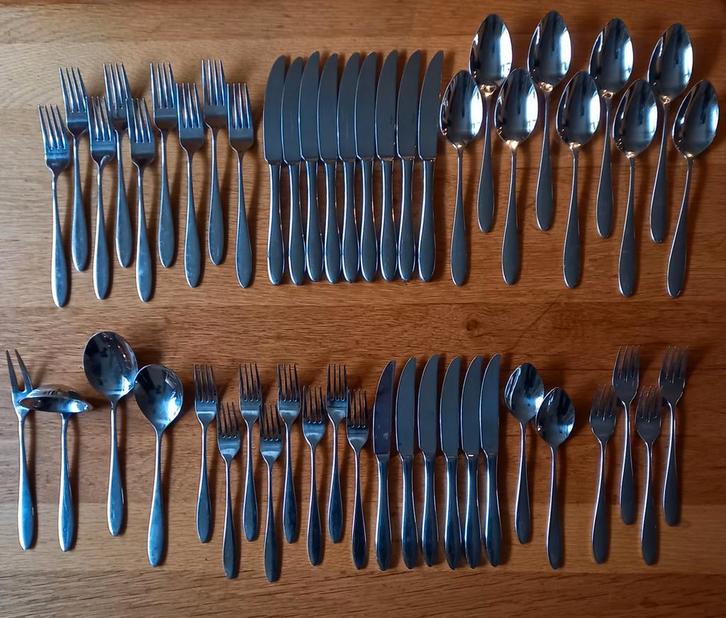 Bestekdelen Gero "Vita" 18/8, Huis en Inrichting, Keuken | Bestek, Gebruikt, Rvs of Chroom, Ophalen of Verzenden