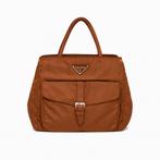 Bruine Prada Handtas, Sieraden, Tassen en Uiterlijk, Tassen | Damestassen, Ophalen, Gebruikt, Bruin, Handtas