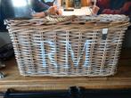 Riviera maison mooie rieten mand met deksel, Huis en Inrichting, Woonaccessoires | Schalen en Manden, Gebruikt, Mand, Ophalen of Verzenden