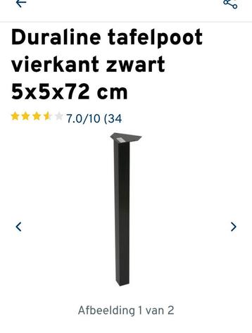 4 x meubelpoten zwart  beschikbaar voor biedingen