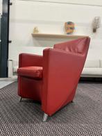 Leolux Dolcinea Fauteuil rood leer Design stoel Tilio, Huis en Inrichting, Leer, Ophalen of Verzenden, 75 tot 100 cm