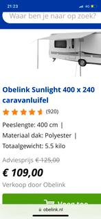 Caravanluifel van Obelink. Zo goed als nieuw! 400x240, Caravans en Kamperen, Ophalen, Zo goed als nieuw