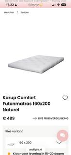 Nieuwstaat Karup Futon Matras - Amper Beslapen!, Eenpersoons, Ophalen of Verzenden, Zo goed als nieuw, Overige maten