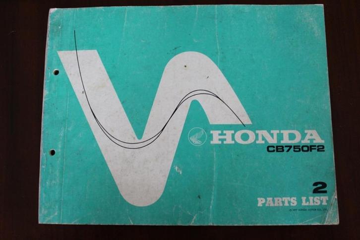 Honda CB750F2 1977 motorcycle parts list CB 750 F2, Motoren, Handleidingen en Instructieboekjes, Honda, Ophalen of Verzenden