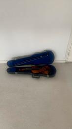 Handgemaakte Duitse 1/2 kinderviool, stok en kist, Ophalen, Zo goed als nieuw, 1/2-viool, Met koffer