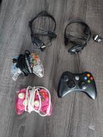 Xbox 360 controler, een draadloos, twee met draad,headphones, Spelcomputers en Games, Spelcomputers | Xbox | Accessoires, Ophalen of Verzenden