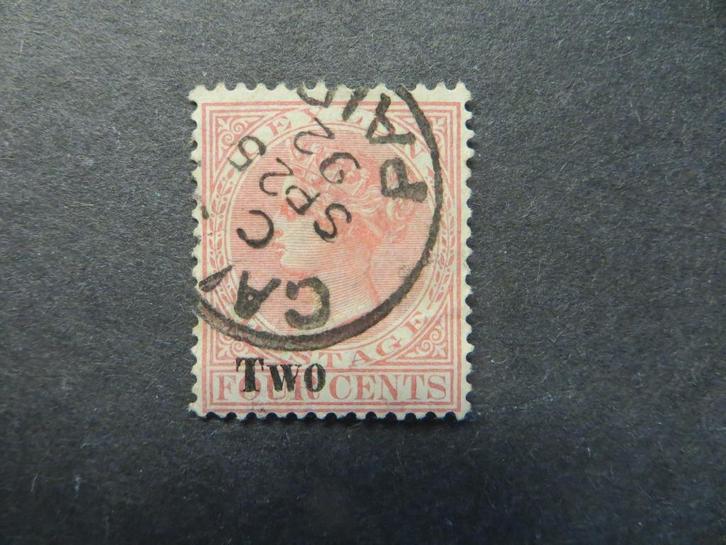 A08665: Ceylon QV 2 c, Postzegels en Munten, Postzegels | Azië, Ophalen of Verzenden