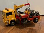 Bruder takelwagen met jeep, Ophalen, Zo goed als nieuw