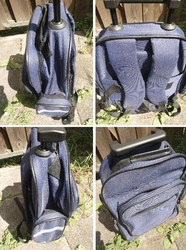 Reistas rugtas + wieltjes - bagage tas op rollers - handig, Sieraden, Tassen en Uiterlijk, Tassen | Reistassen en Weekendtassen