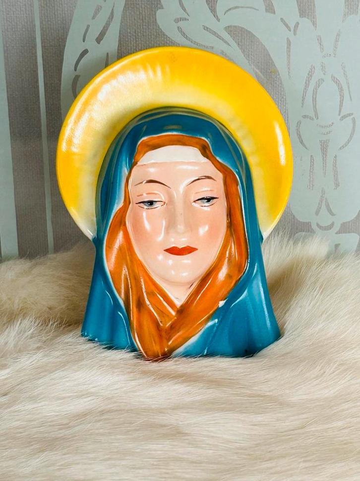 Ditmar Urbach Madonna Wanddecoratie Handbeschilderd, Antiek en Kunst, Antiek | Religie, Ophalen of Verzenden