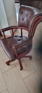Klassieke bureaustoel, Huis en Inrichting, Ophalen of Verzenden, Gebruikt, Bruin