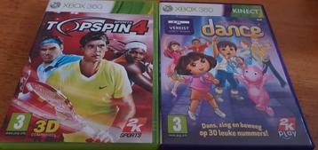Top Spin 4, Xbox 360 en Nickelodeon dance xbox 360 beschikbaar voor biedingen