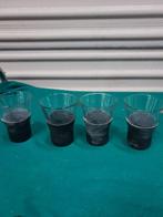 glazen 4 stuks met rubbers, Verzamelen, Glas en Borrelglaasjes, Ophalen of Verzenden