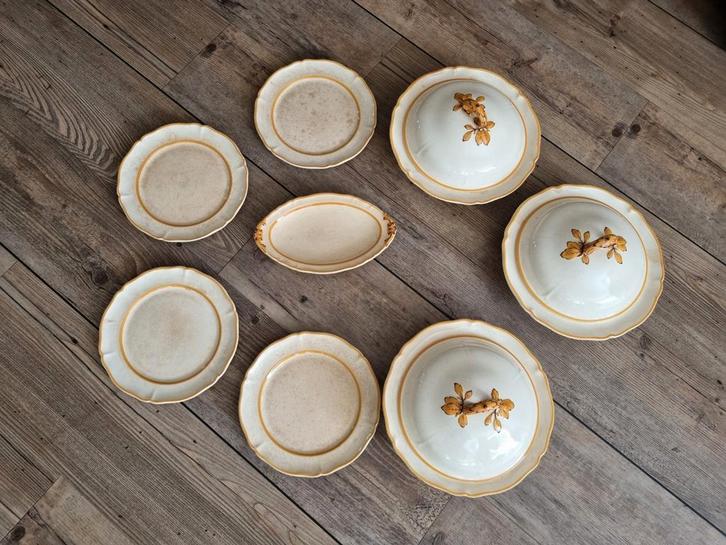 Villeroy & Boch, Mettlach Servies - 9 Delig, Antiek en Kunst, Antiek | Servies los, Ophalen of Verzenden