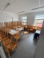 Houten schoolstoelen en tafels (kinderen) - Partij, Huis en Inrichting, Ophalen, Gebruikt, Bruin, Vijf, Zes of meer stoelen