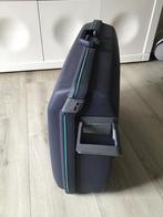 Grote blauwe Samsonite Oyster koffer met cojferslot/2 wielen, Sonite, Gebruikt, Hard kunststof, Slot