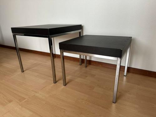 salontafel miniset bijzettafel set 50x50xH47 en 45x45xH37, Huis en Inrichting, Tafels | Salontafels, Gebruikt, Minder dan 50 cm