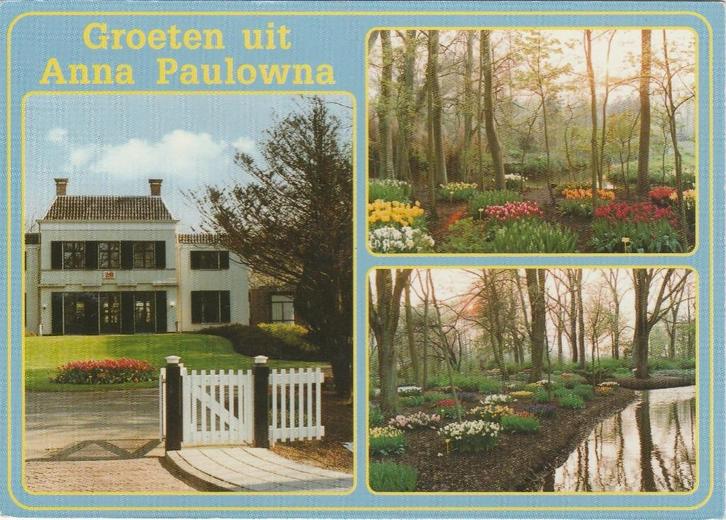 ANNA PAULOWNA Villa Bloemen Park Groeten, Verzamelen, Ansichtkaarten | Nederland, Gelopen, Noord-Holland, 1980 tot heden, Verzenden