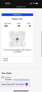 K3 reunie 4 oktober sportpaleis, Tickets en Kaartjes, Eén persoon, Oktober