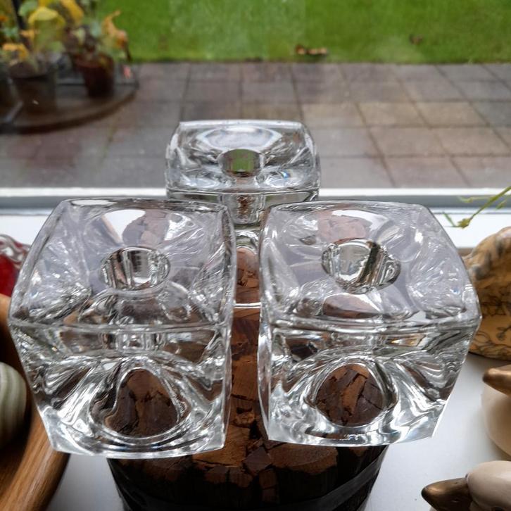 Kubus Kandelaars - Set van 3, Huis en Inrichting, Woonaccessoires | Kandelaars en Kaarsen, Zo goed als nieuw, Kandelaar, Minder dan 25 cm