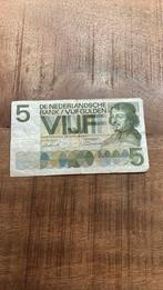 Vijf gulden briefje, Postzegels en Munten, Bankbiljetten | Nederland, Ophalen of Verzenden, 5 gulden