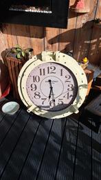 Vintage industriele wandklok.( opknapper) ijzer, Ophalen, Gebruikt