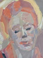 Gouache verf op papier portretten, Antiek en Kunst, Kunst | Schilderijen | Modern, Verzenden