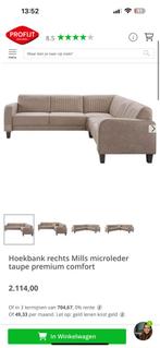 ZGAN Hoekbank Mills Microleer - Taupe - 260 x 230, 250 tot 300 cm, Hoekbank mills microleer slijtvast taupe modern industrieel