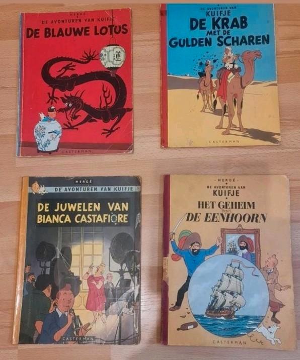 kuifje oude strips 1966/1967 4x, Boeken, Stripboeken, Gelezen, Eén stripboek, Ophalen of Verzenden