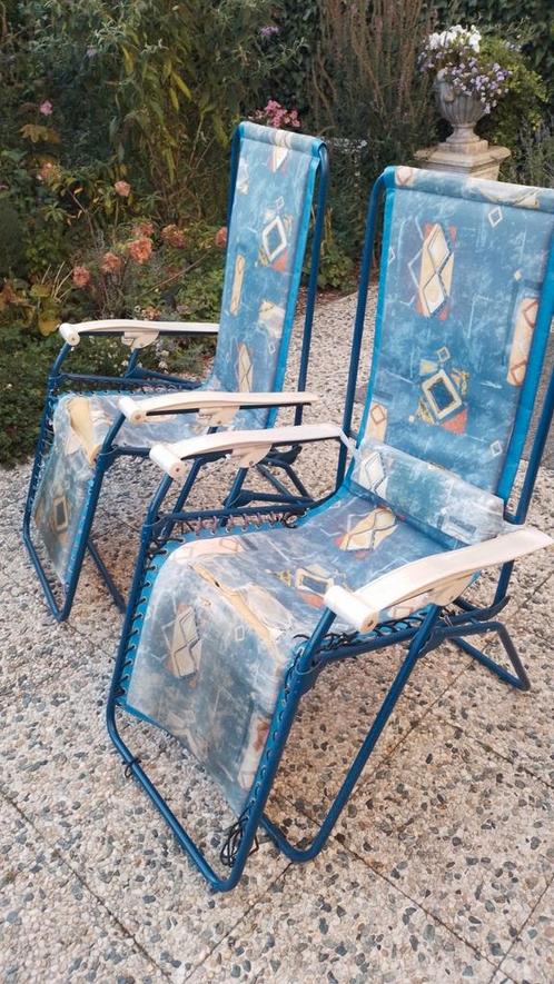 Lafuma relaxstoel  FRAMES  2 stuks, Tuin en Terras, Tuinstoelen, Gebruikt, Metaal, Inklapbaar, Ophalen of Verzenden