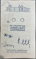 foldertje boeken Joodse uitgeverAndries Blitz Jo Spier, Ophalen of Verzenden, Zo goed als nieuw