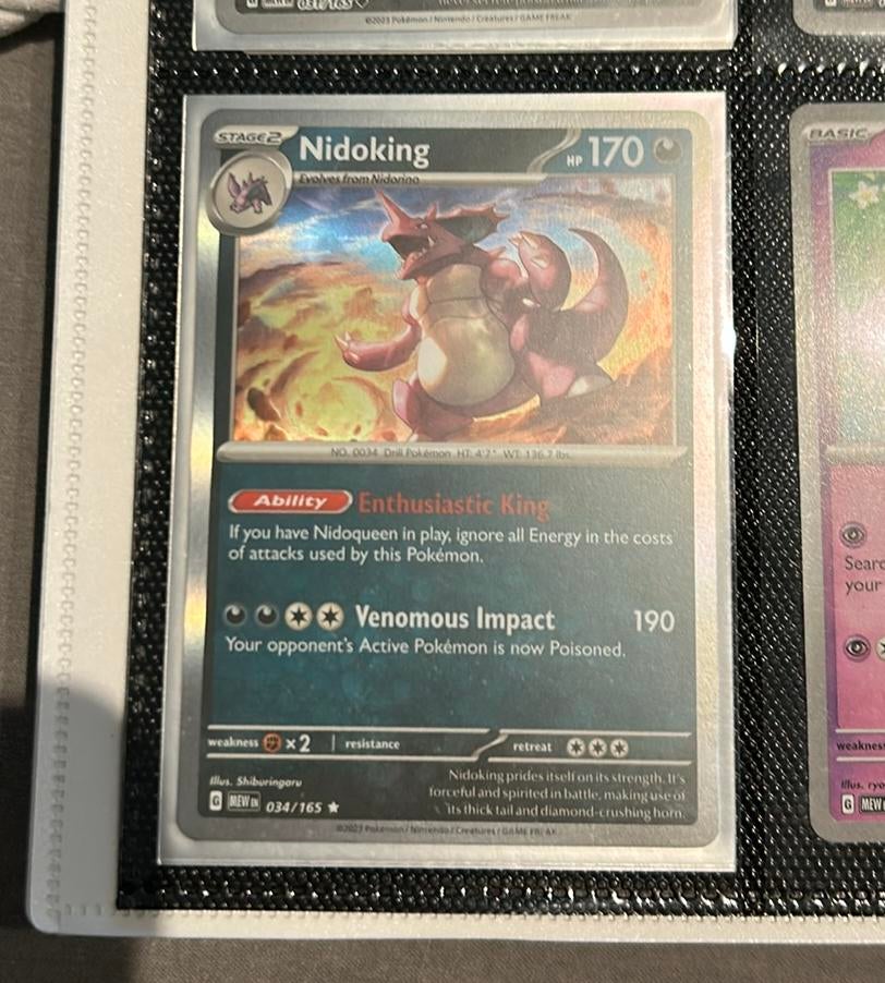 Pokémon kaart Nidoking, Ophalen of Verzenden, Zo goed als nieuw