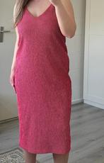 Zara roze midi jurk met zwarte strepen en spaghettibandjes, Kleding | Dames, Jurken, Zara, Ophalen of Verzenden, Zo goed als nieuw