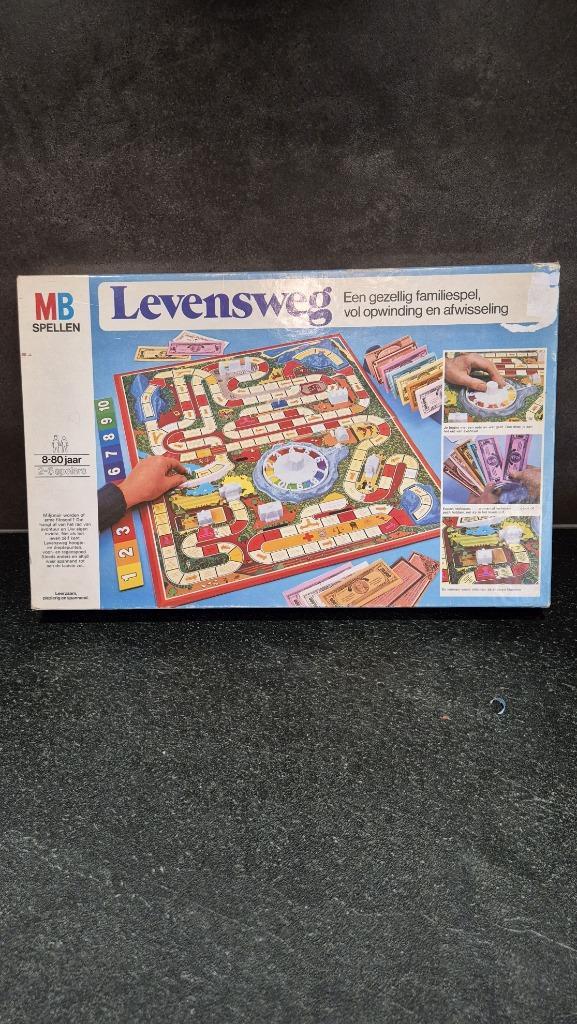 Levensweg, MB Spellen, 1978, helemaal compleet. 5A14, Hobby en Vrije tijd, Gezelschapsspellen | Bordspellen, Gebruikt, Ophalen of Verzenden